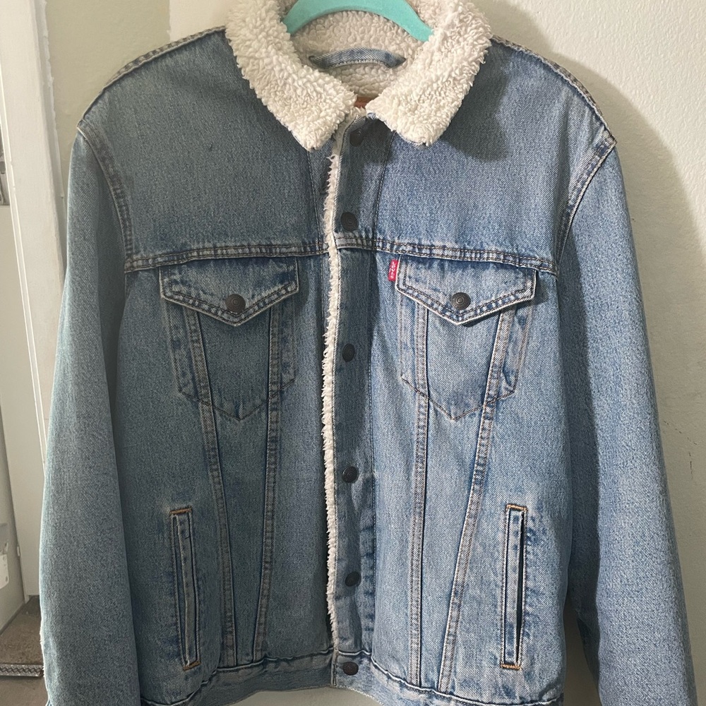 Mens Levi’s Denim Sherpa Jacket